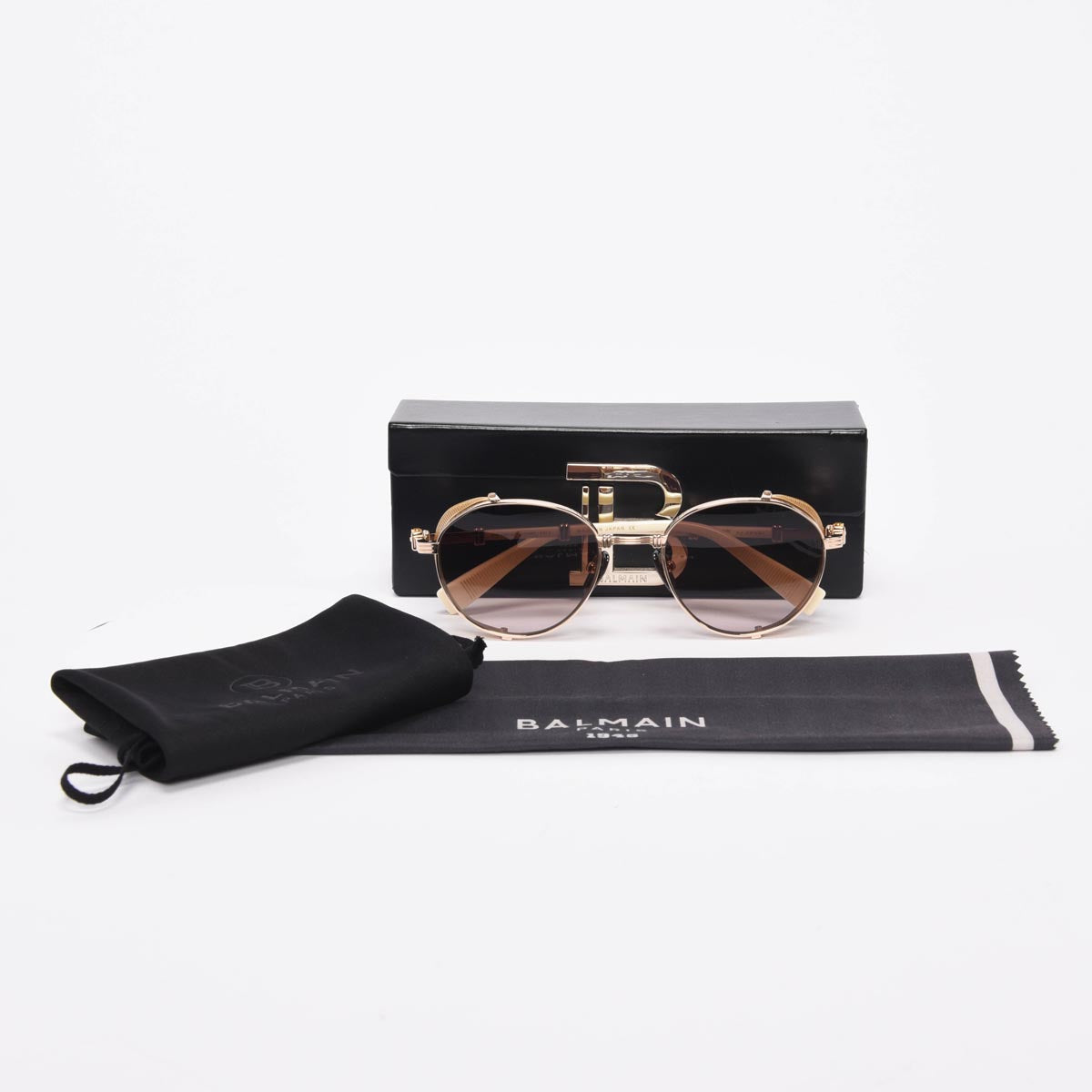 Balmain Cream & Gold Brigade Sunglasses
