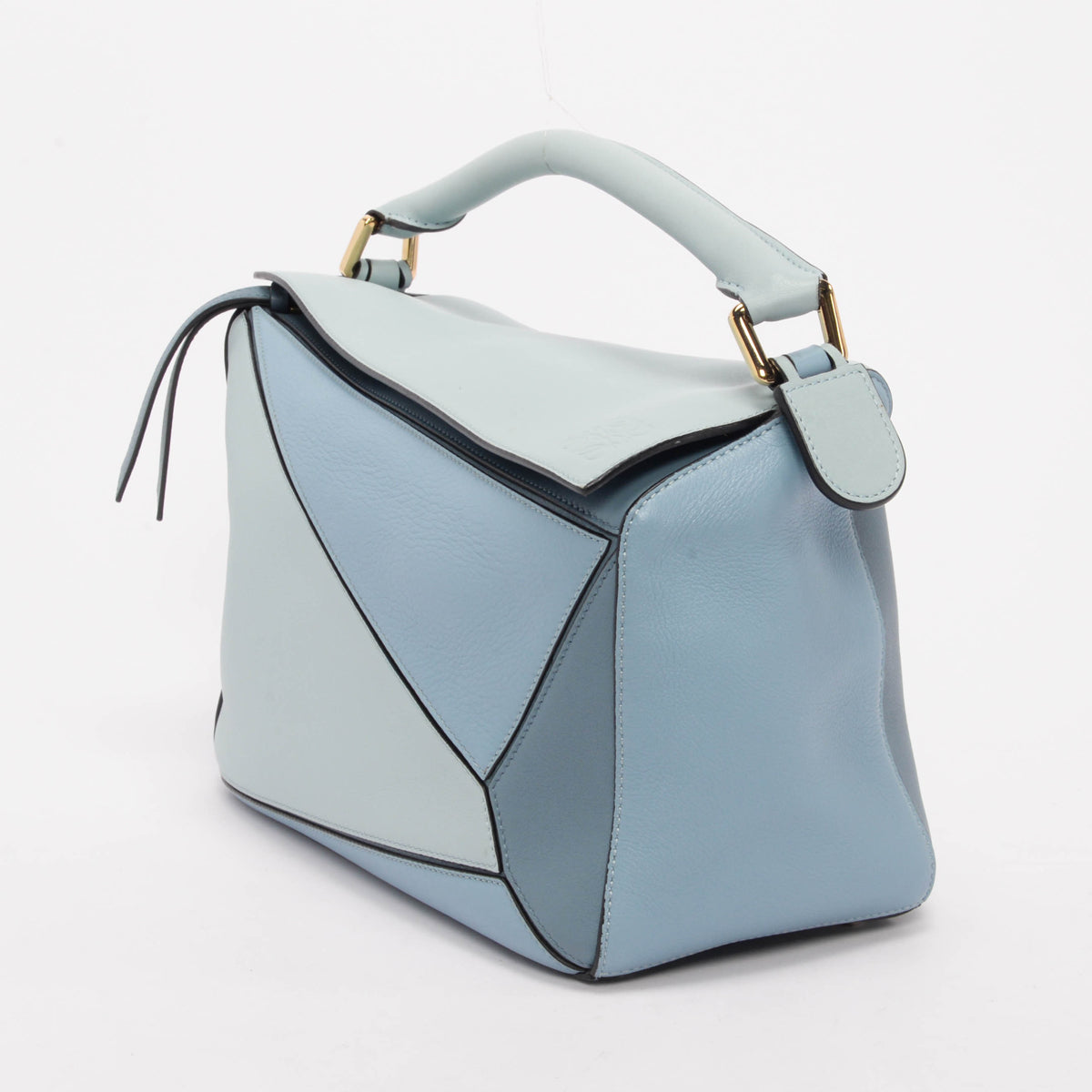 Loewe Blue Tri-Colour Calfskin Medium Puzzle Bag