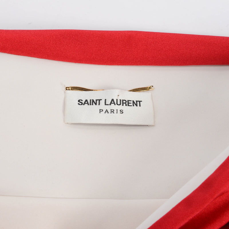 Saint Laurent Black Stretch Satin YSL Cut-Out Jumpsuit T2 (S/M) - Blue Spinach