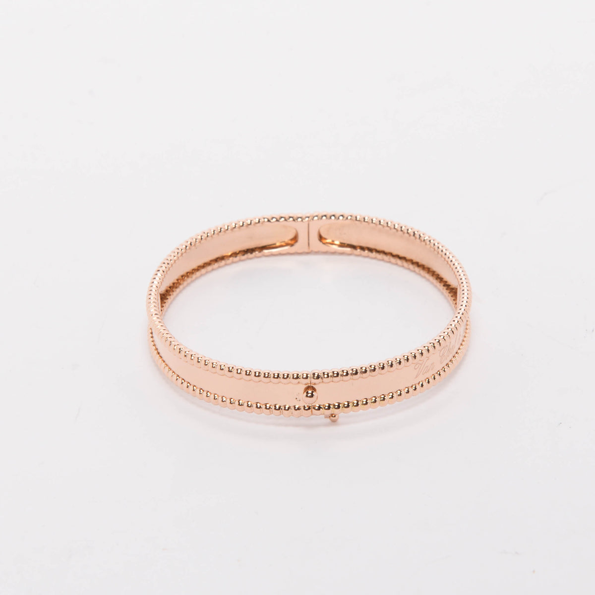 Van Cleef & Arpels 18k Rose Gold Perlee Signature Bracelet