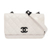 Chanel White Quilted Caviar My Everything Wallet On Chain - Blue Spinach