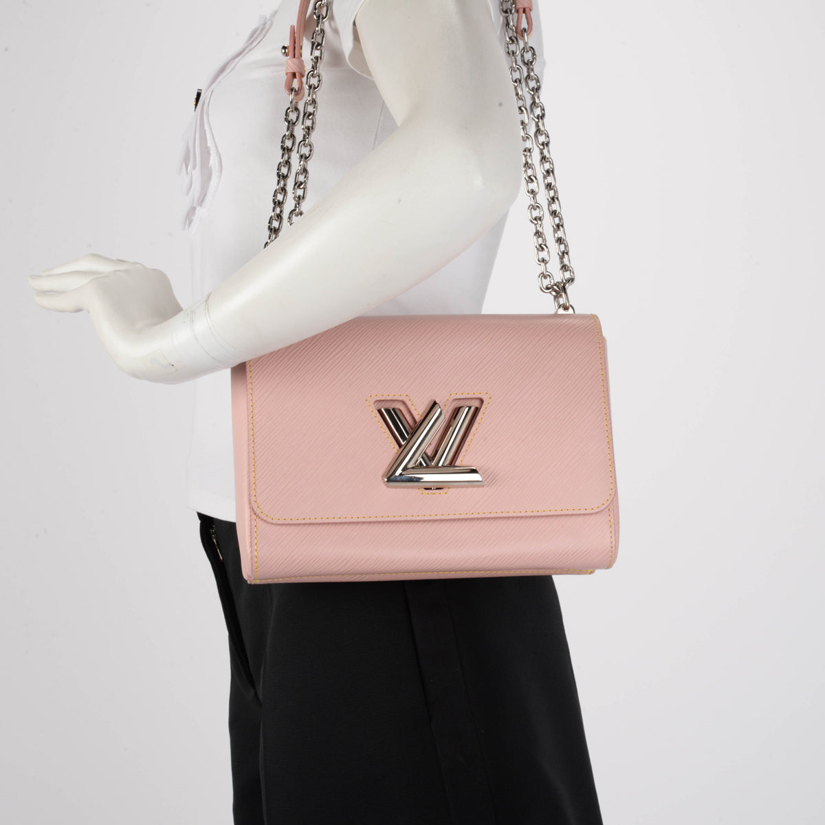 Louis Vuitton Rose Ballerine Epi Leather Twist MM Bag