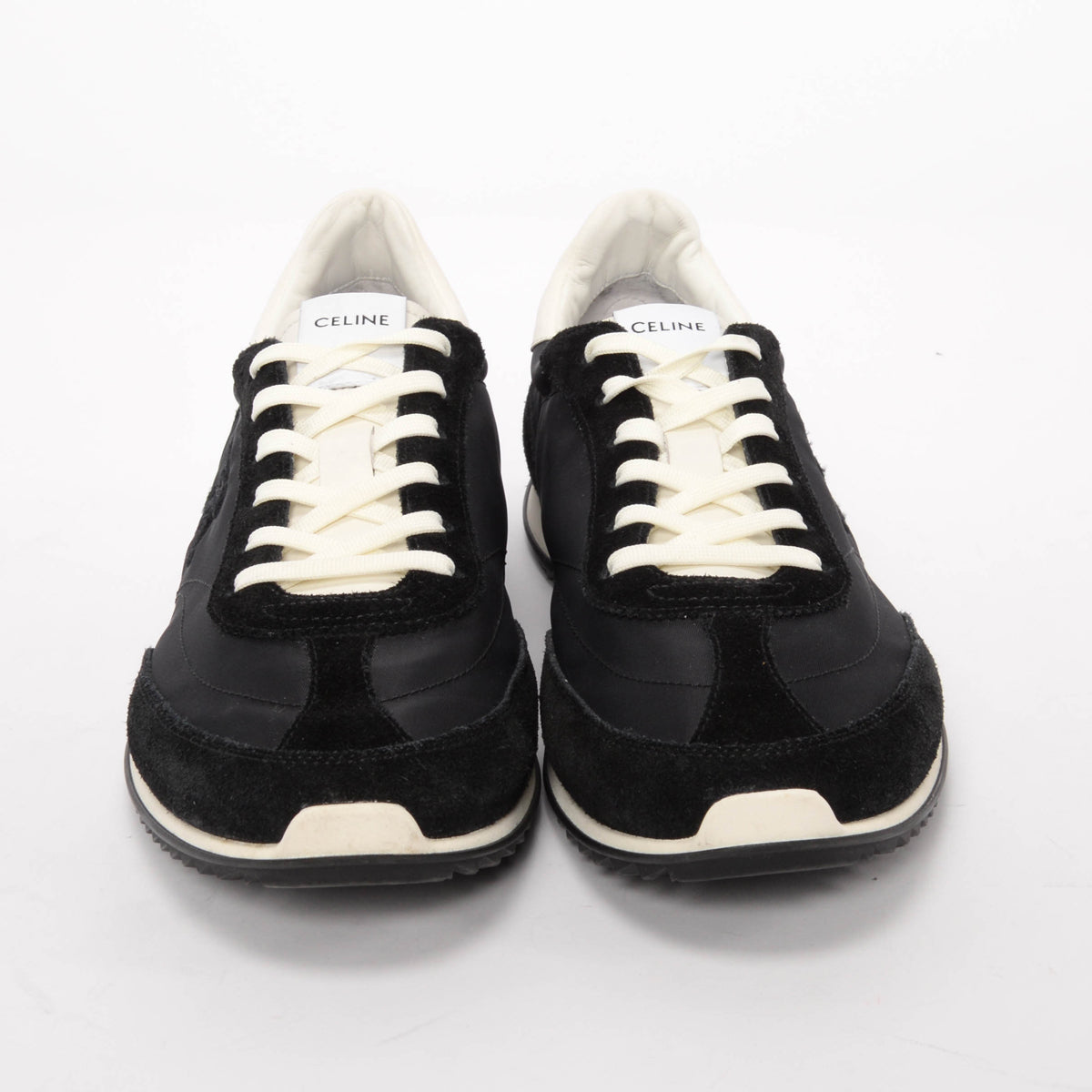 Celine Black Suede & Nylon Racer Sneakers 40