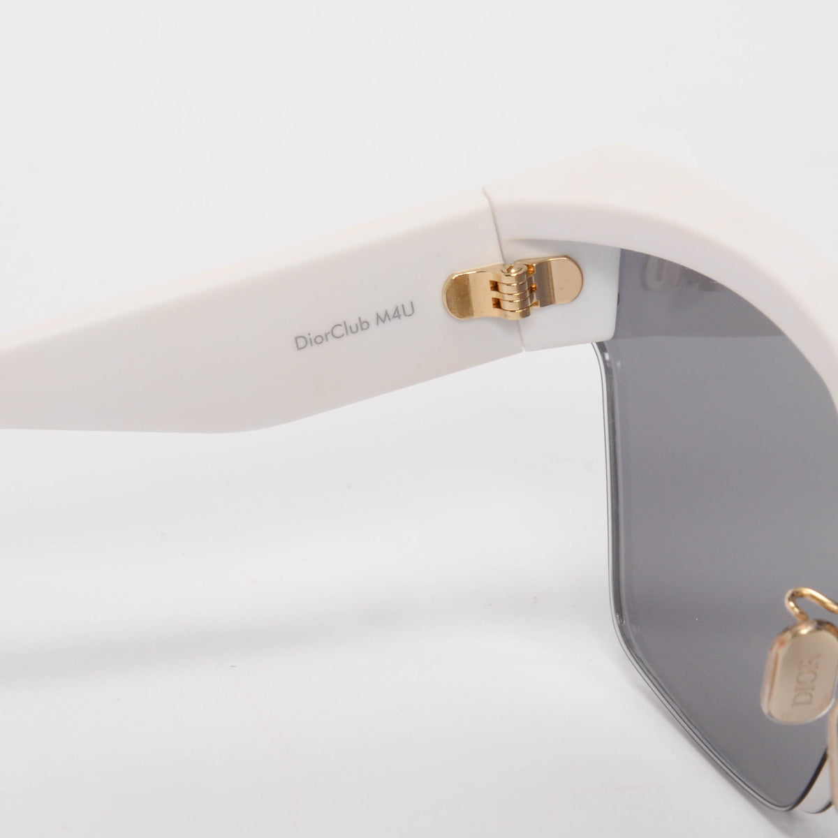 Dior White DiorClub Square Shield Sunglasses