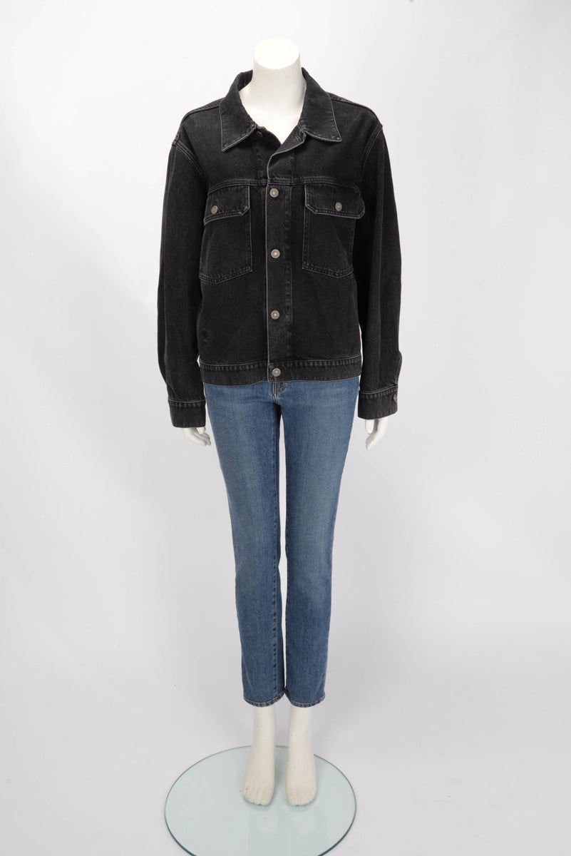 Dior Black Denim Oversize Jacket FR 40