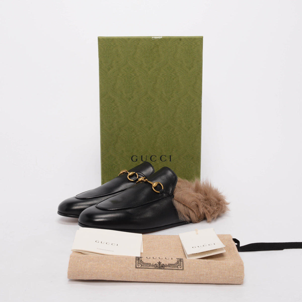 Gucci Black 2015 Re-Edition Princetown Slippers 41