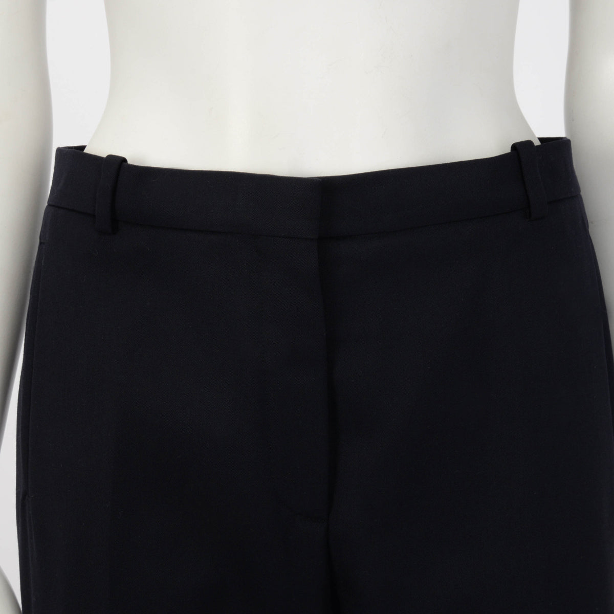 Hermes Navy Wool Straight Leg Pants FR 42