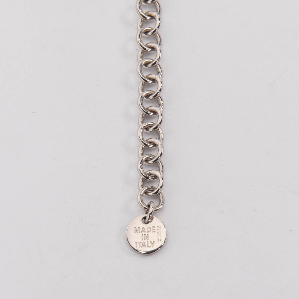 Fendi Silver Crystal Fendi O'Lock Choker Necklace