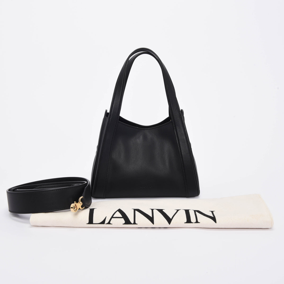 Lanvin Black Smooth Calfskin Mini Tote