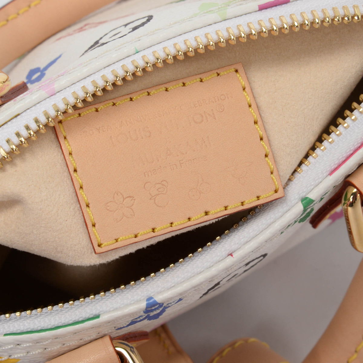 Louis Vuitton x TM White Multicolore Monogram Nano Speedy