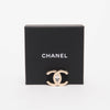 Chanel Gold Crystal Inlay CC Brooch - Blue Spinach