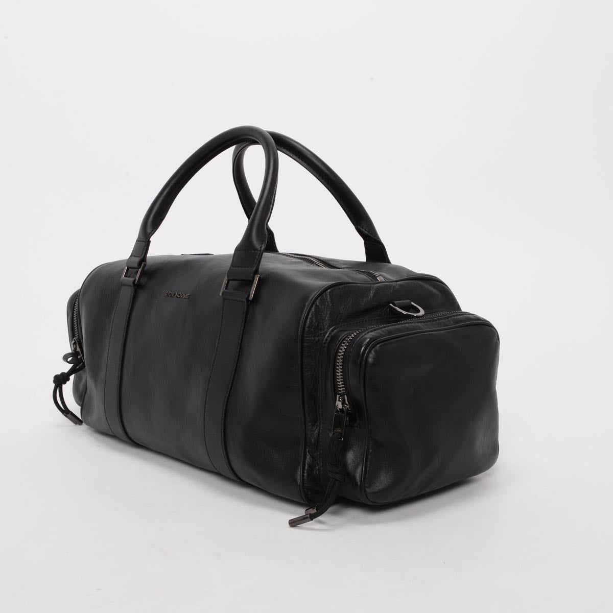 Dior Homme Black Calfskin Weekend Duffle Bag