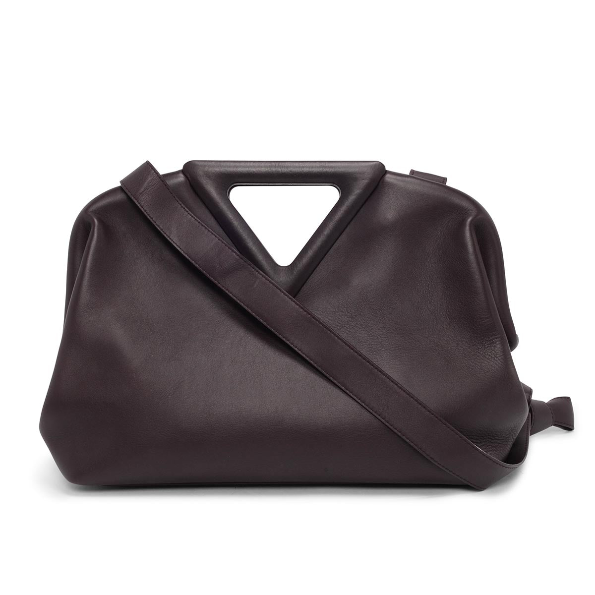 Bottega Veneta Grape Calfskin Medium The Point Triangle Bag