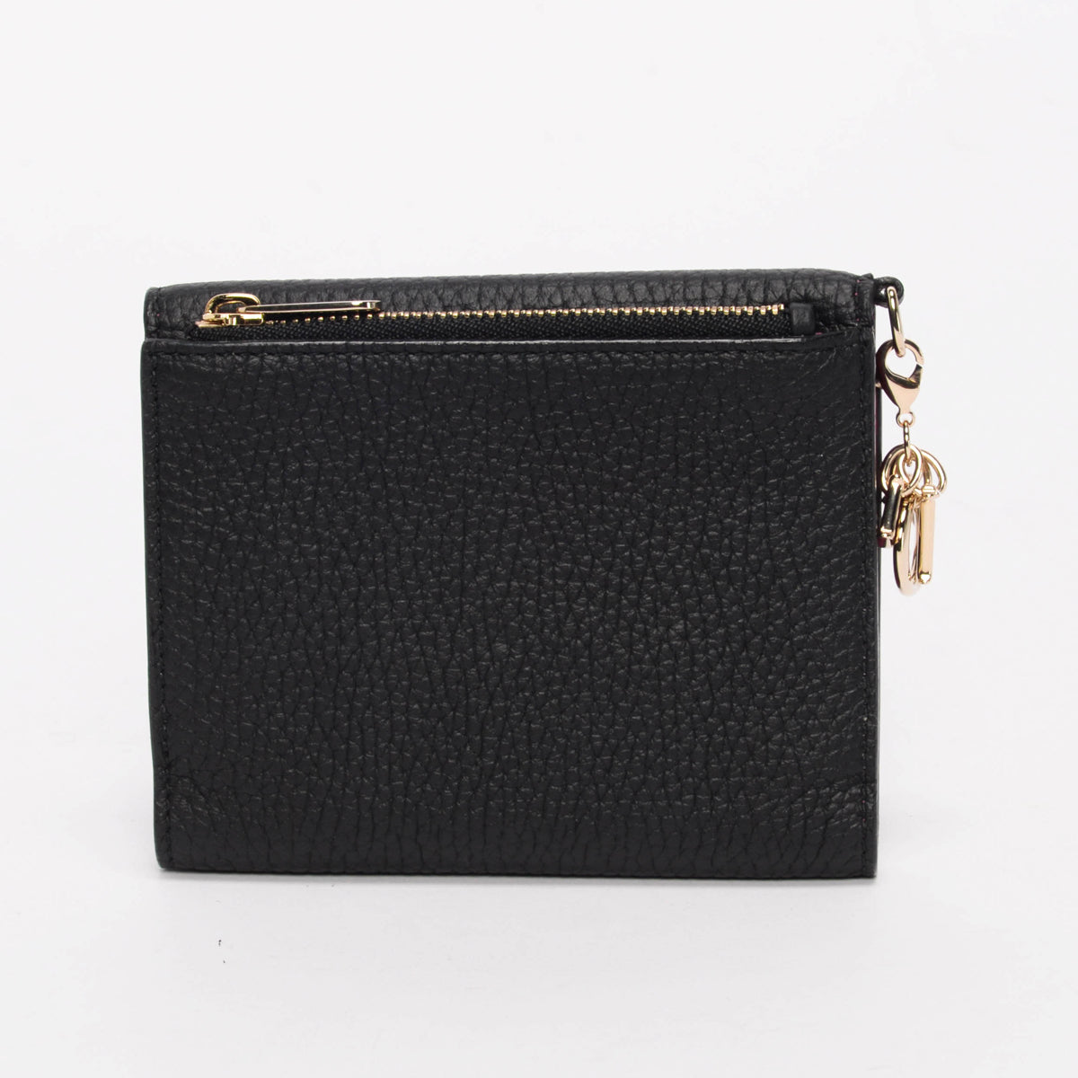 Dior Black Grained Calfskin Diorissimo Envelope Wallet