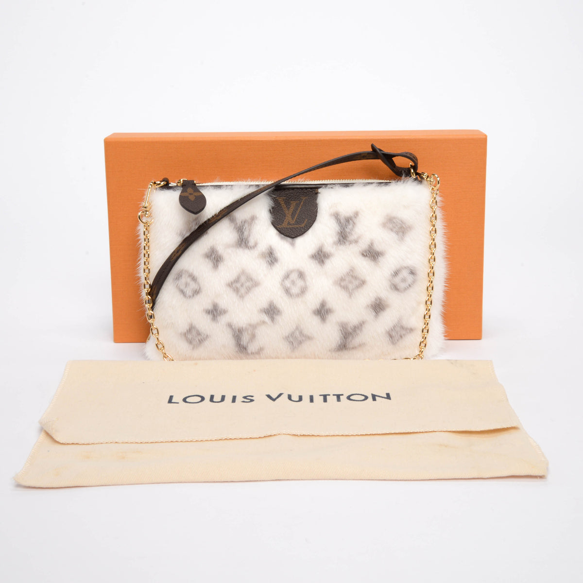 Louis Vuitton White Monogram Mink Neo Pochette Milla Mini Bag