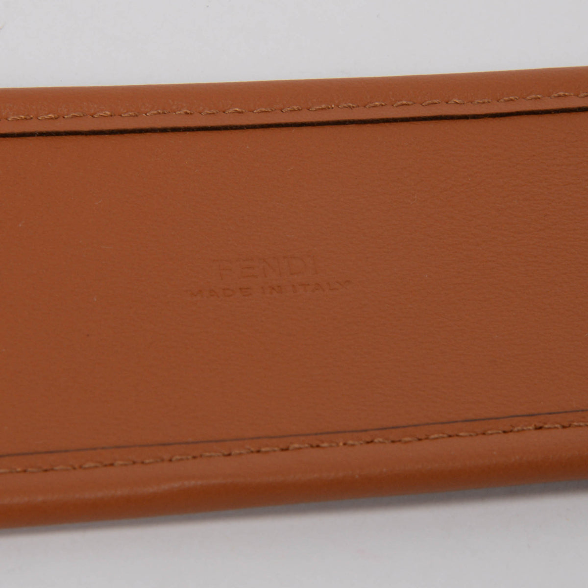Fendi Ivory Vitello & Canvas King FF Belt