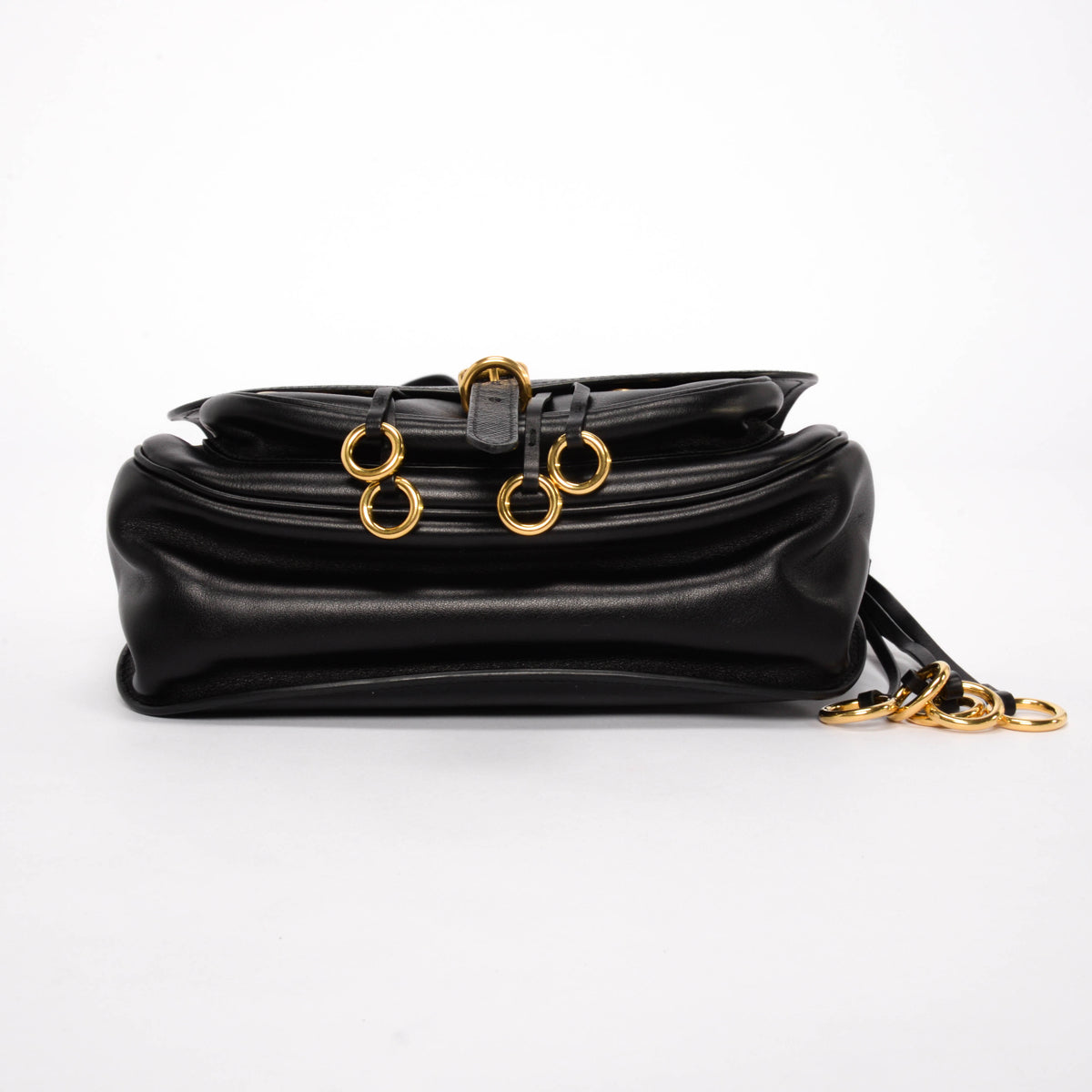 Prada Black Saffiano & Calf Corsaire Bag
