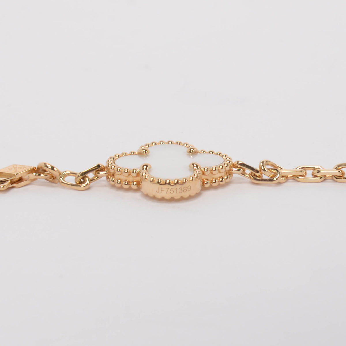Van Cleef & Arpels Yellow Gold & Mother of Pearl Vintage Alhambra Bracelet