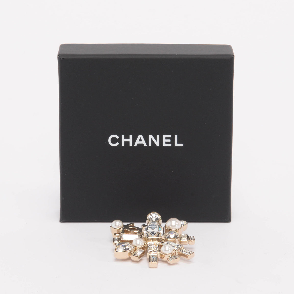 Chanel Pearl & Crystal CC North Star Brooch