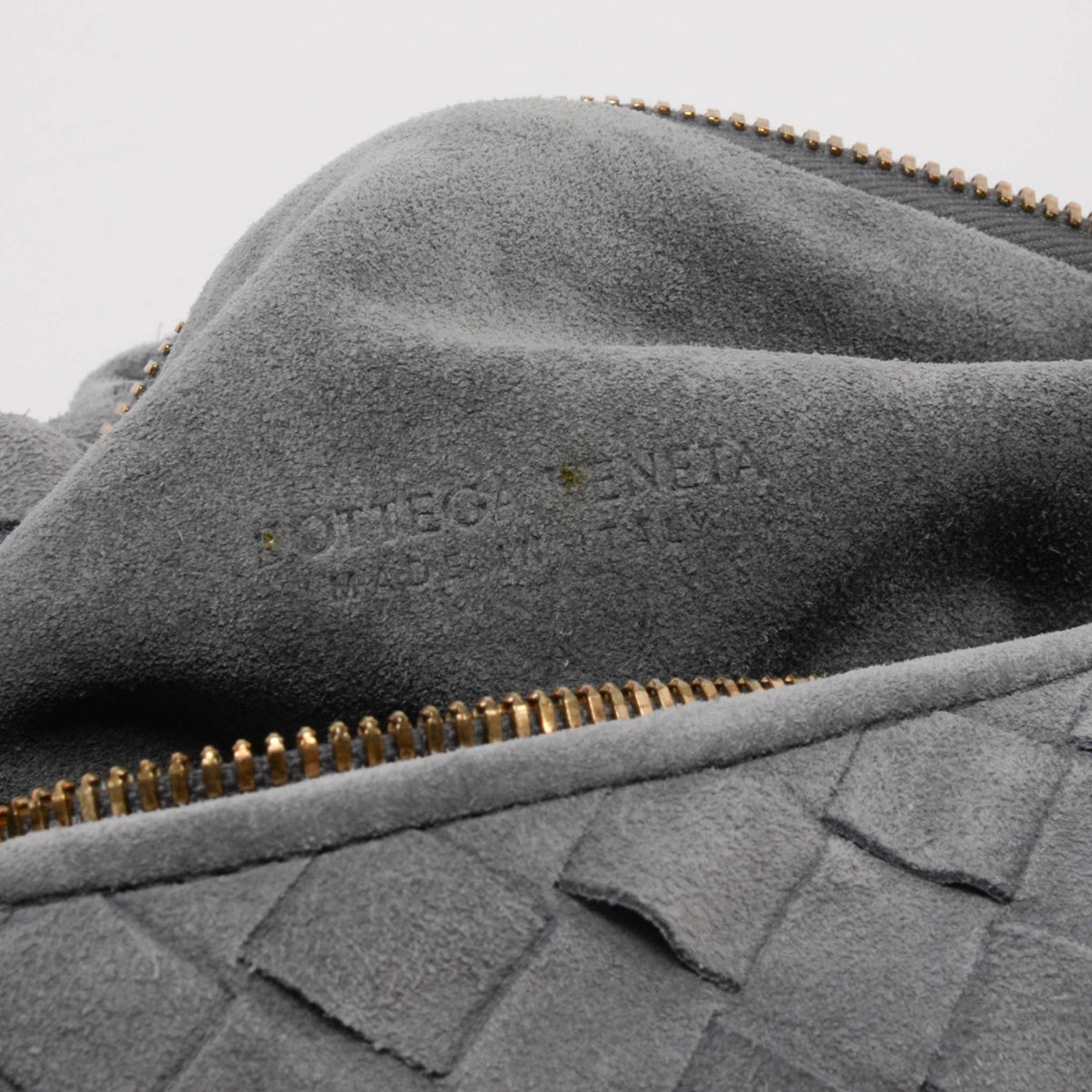 Bottega Veneta Cloudy Indigo Suede Intrecciato Small Jodie
