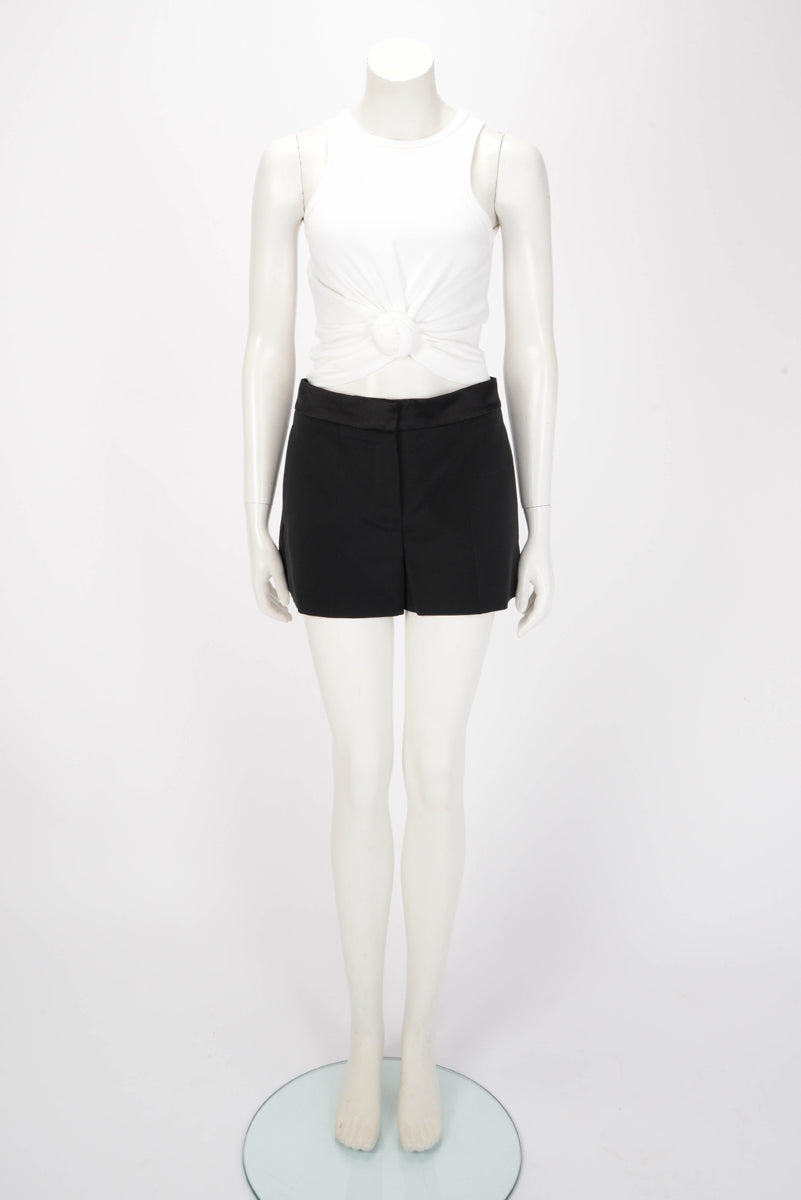 Magda Butrym White Ribbed Knotted Tank Top 38