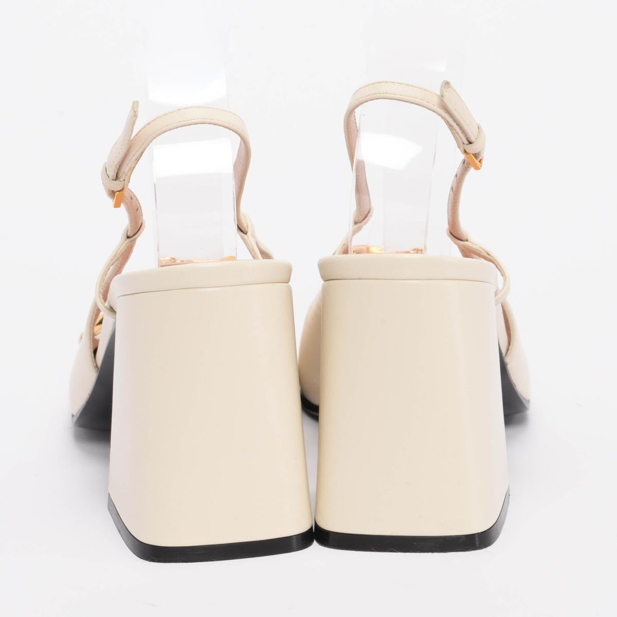 Gucci Mystic White Calfskin Horsebit Slingback Pumps 41