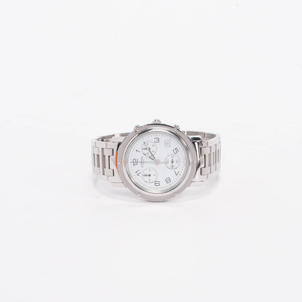 Hermes Stainless Steel Chrono Clipper Watch