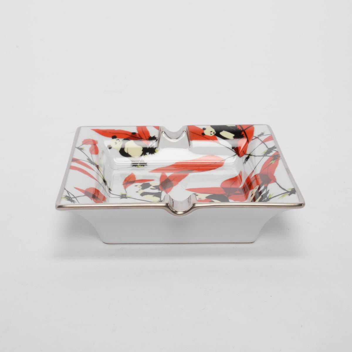 Hermes White Porcelain Panda Bear Ashtray