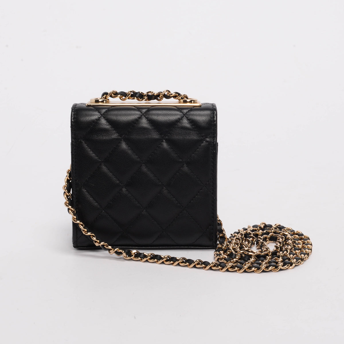 Chanel Black Quilted Lambskin Trendy CC Mini Chain Wallet