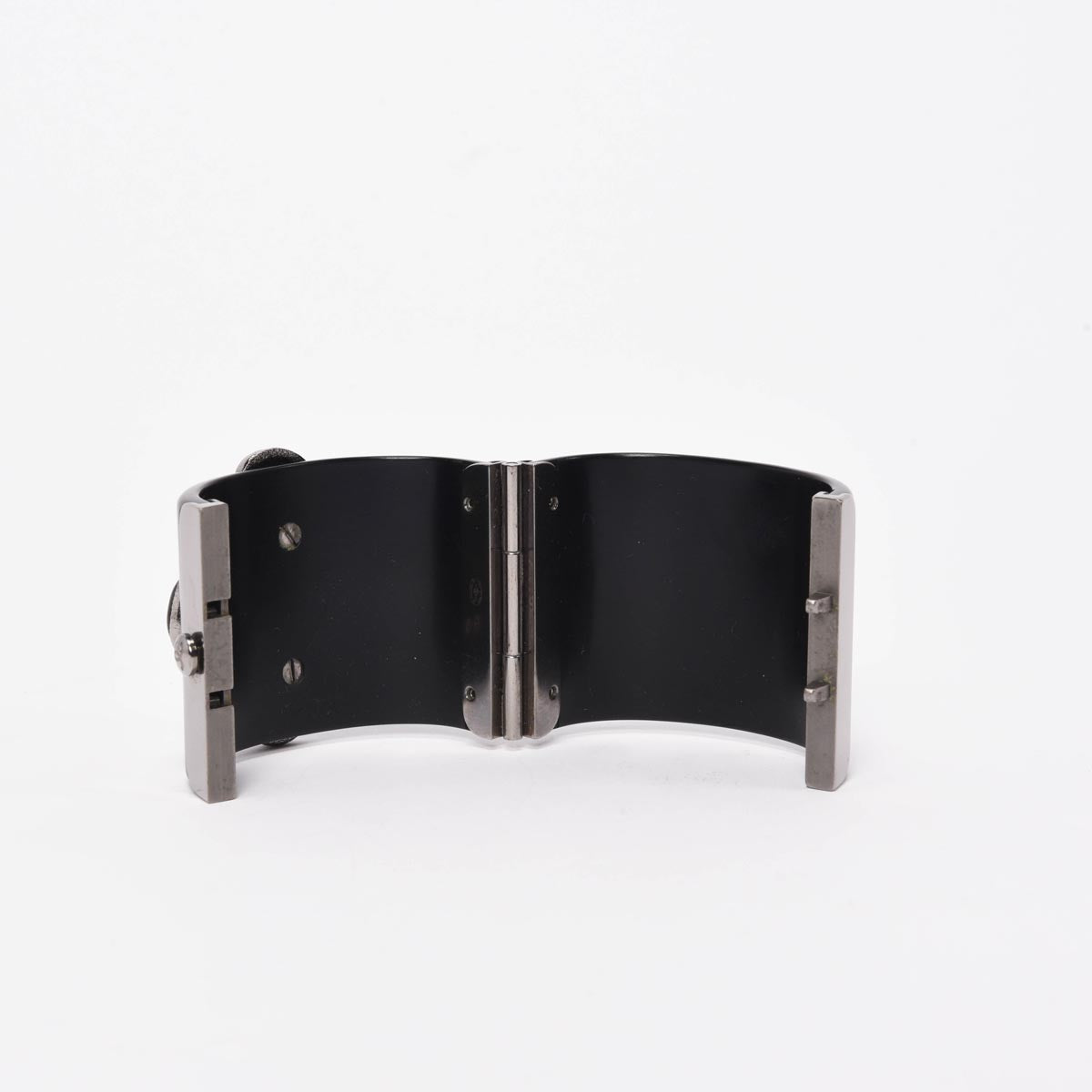 Chanel Black Resin CC Gripoix Cuff
