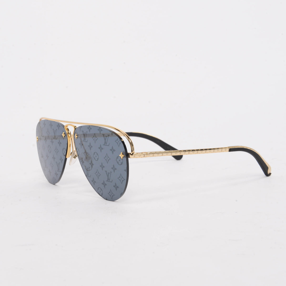 Louis Vuitton Gold Monogram Grease Sunglasses