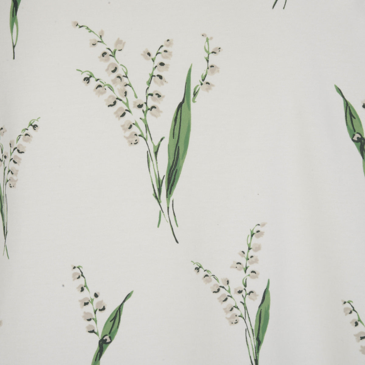 Dior White Silk Lily of the Valley Motif T-Shirt L