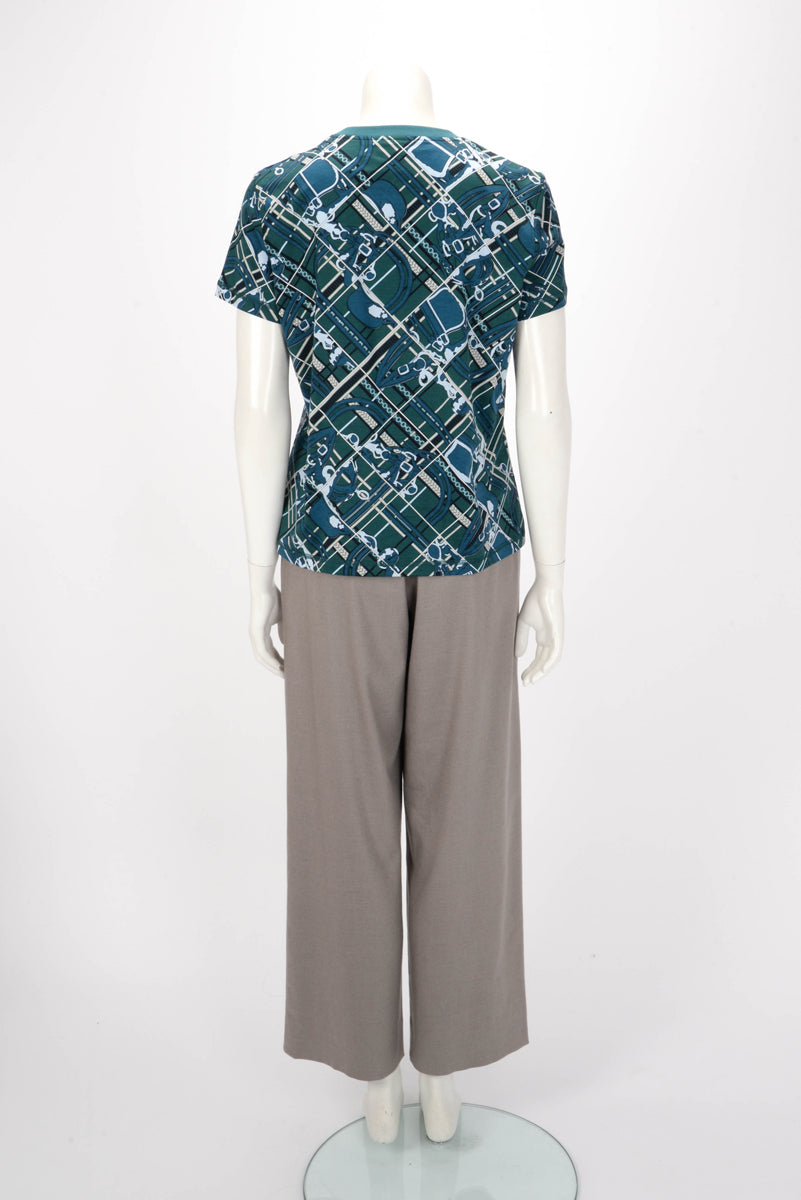 Hermes Grey Cashmere Blend Zip Trim Pants FR 40