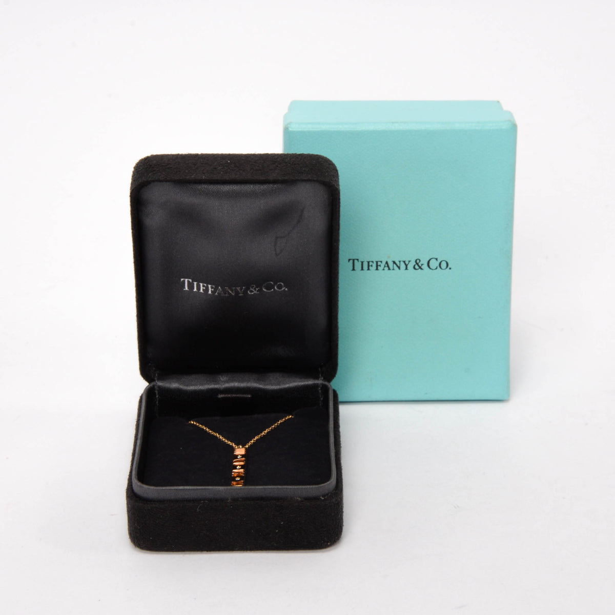 Tiffany & Co 18k Rose Gold Atlas Bar Pendant
