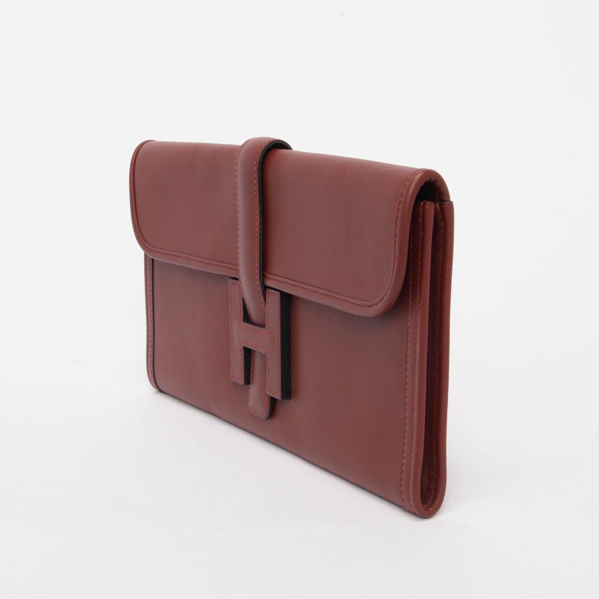 Hermes Rouge H Swift Jige Elan 29 Clutch