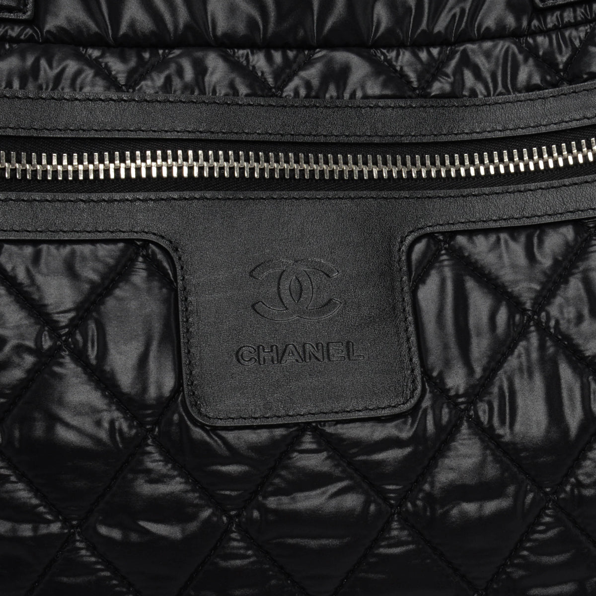 Chanel Black Quilted Nylon Coco Cocoon Large Tote