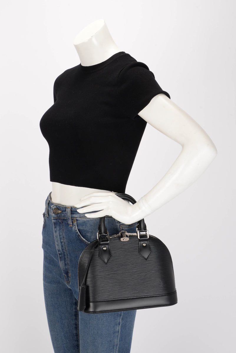 Louis Vuitton Black Epi Leather Alma BB
