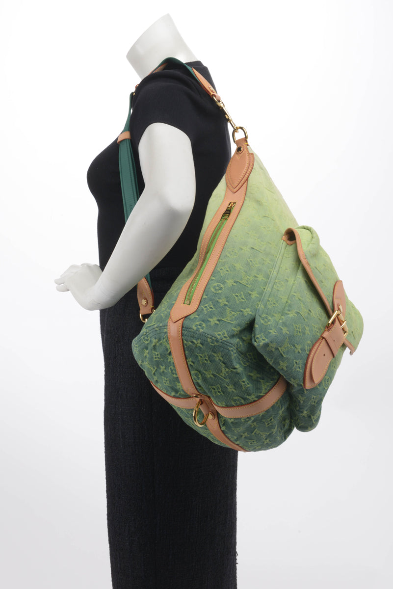 Louis Vuitton Green Ombre Monogram Denim Sunburst PM