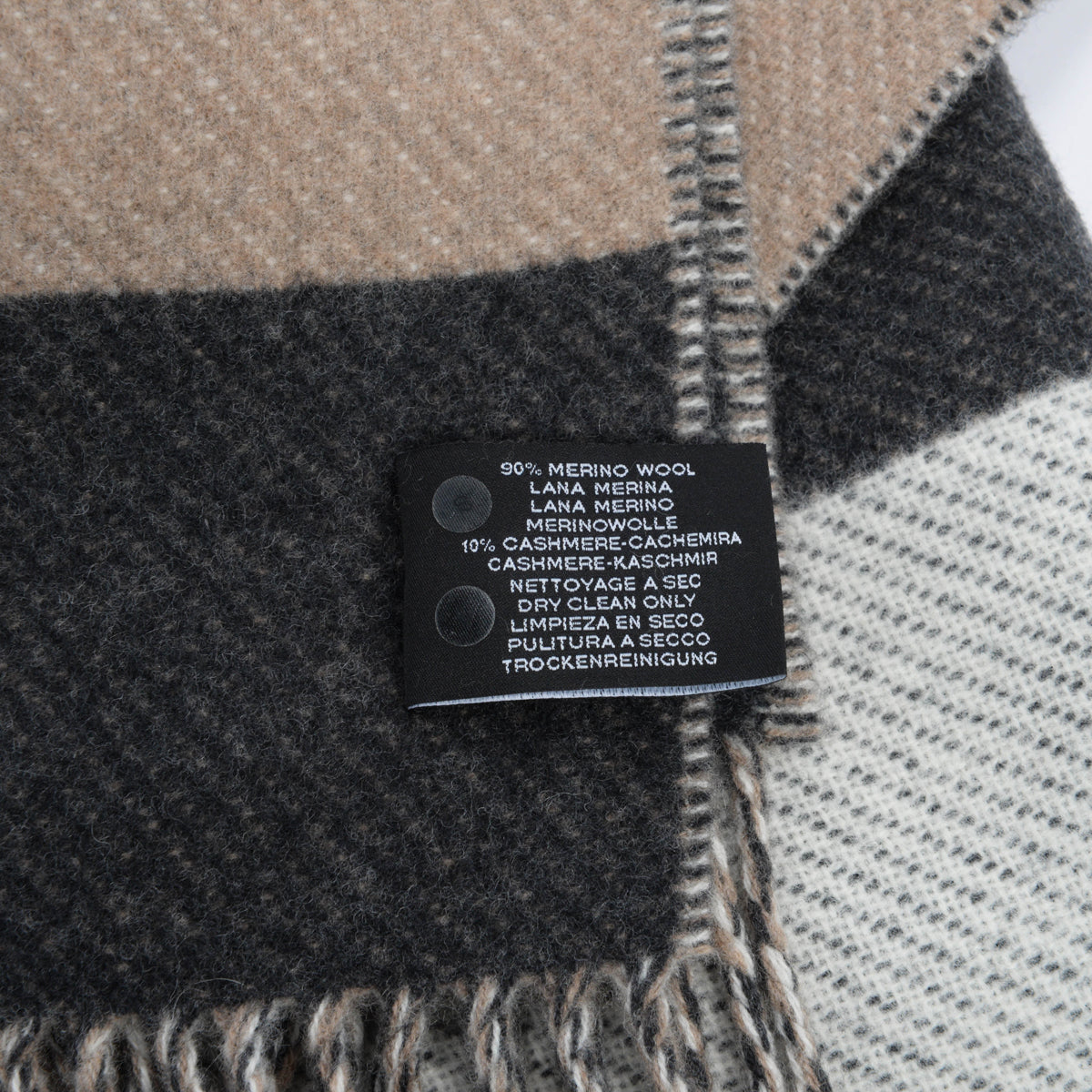 Hermes Brown Cashmere Brides de Gala Blanket