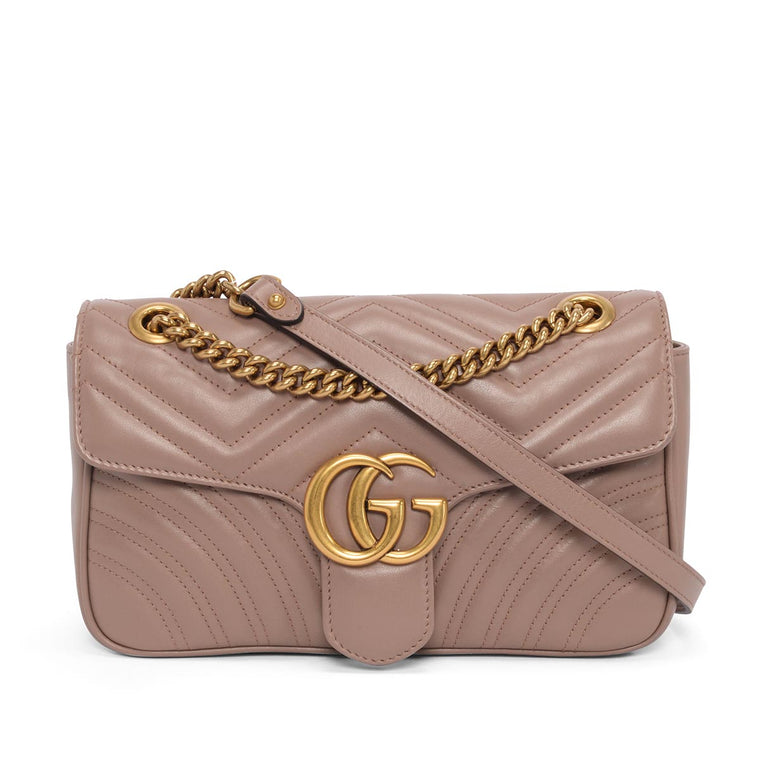 Gucci Dusty Pink Matelasse Small GG Marmont Bag