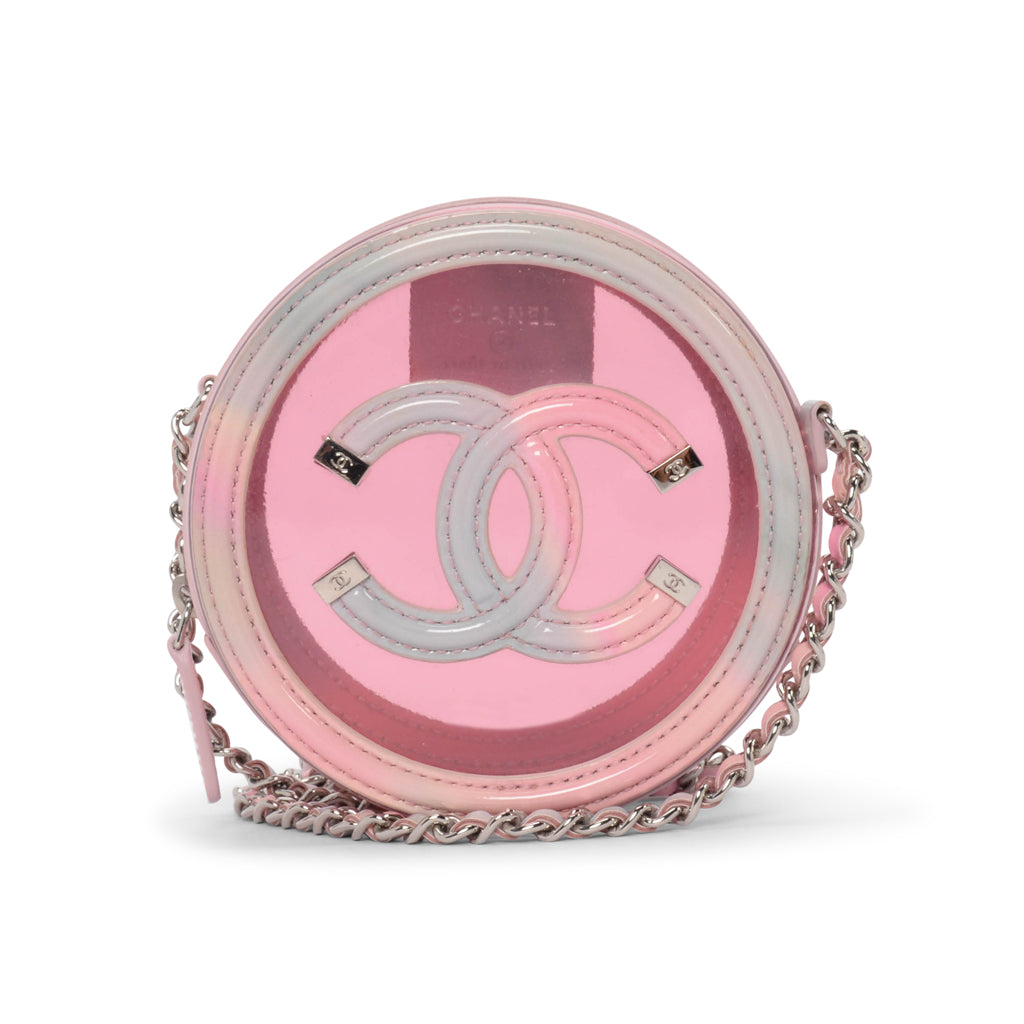 Chanel Pink PVC Filigree Round CC Bag