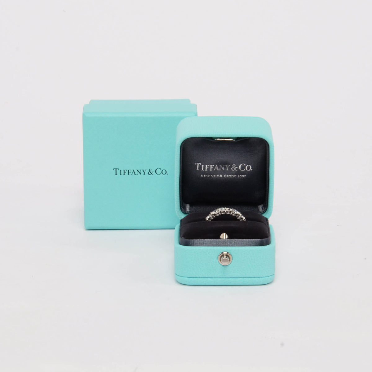 Tiffany & Co Platinum & Diamond Forever Band Ring