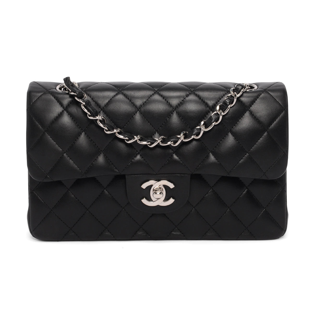 Chanel Black Quilted Lambskin Small Classic Flap Bag