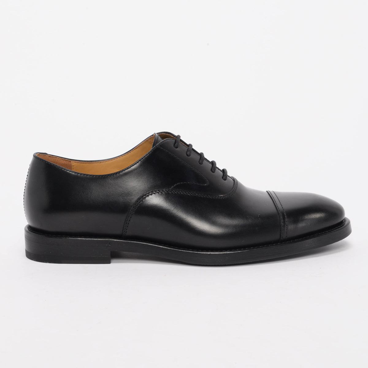 Brunello Cucinelli Black Calfskin Derby Lace-up Shoes 40