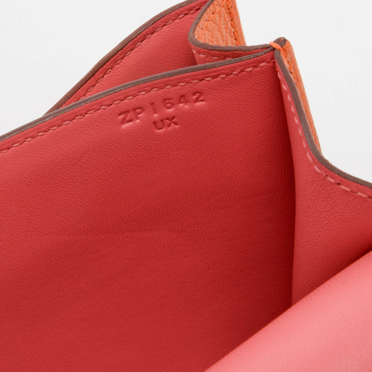 Hermes Orange & Rose Azalee Chevre Mysore Verso Constance 18