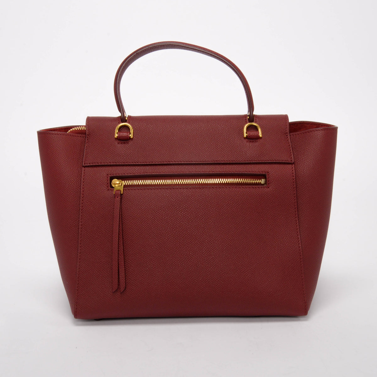 Celine Ruby Red Grained Calfskin Micro Belt Bag