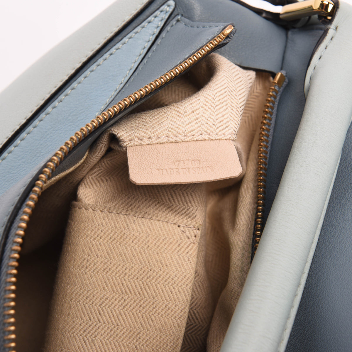 Loewe Blue Tri-Colour Calfskin Medium Puzzle Bag