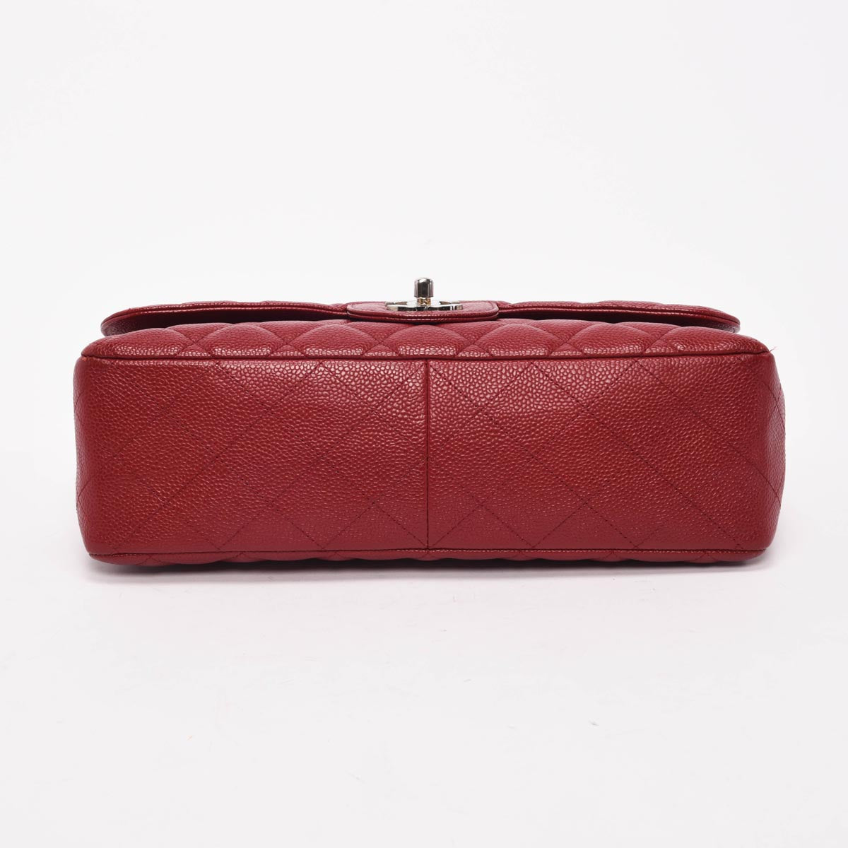 Chanel Dark Red Caviar Large Classic Single Flap Bag