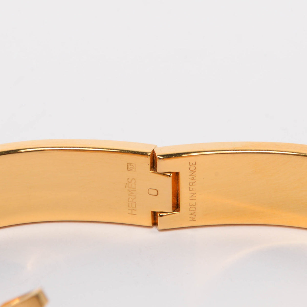 Hermes Orange Enamel Narrow Clic H Bracelet