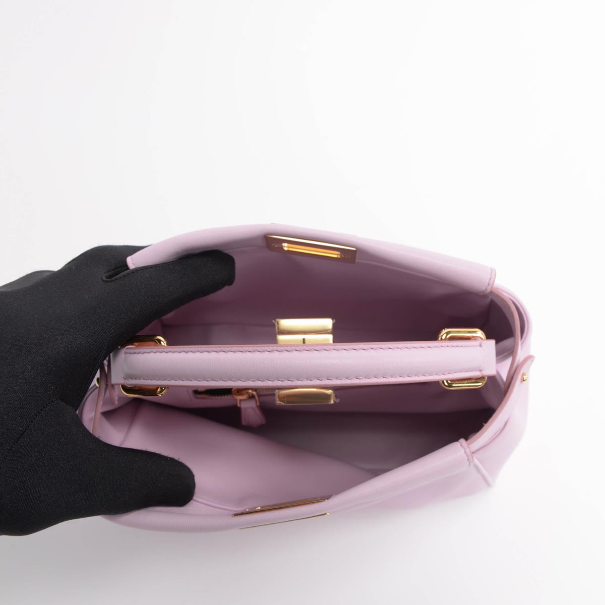 Fendi Pink Nappa Mini Peekaboo Bag